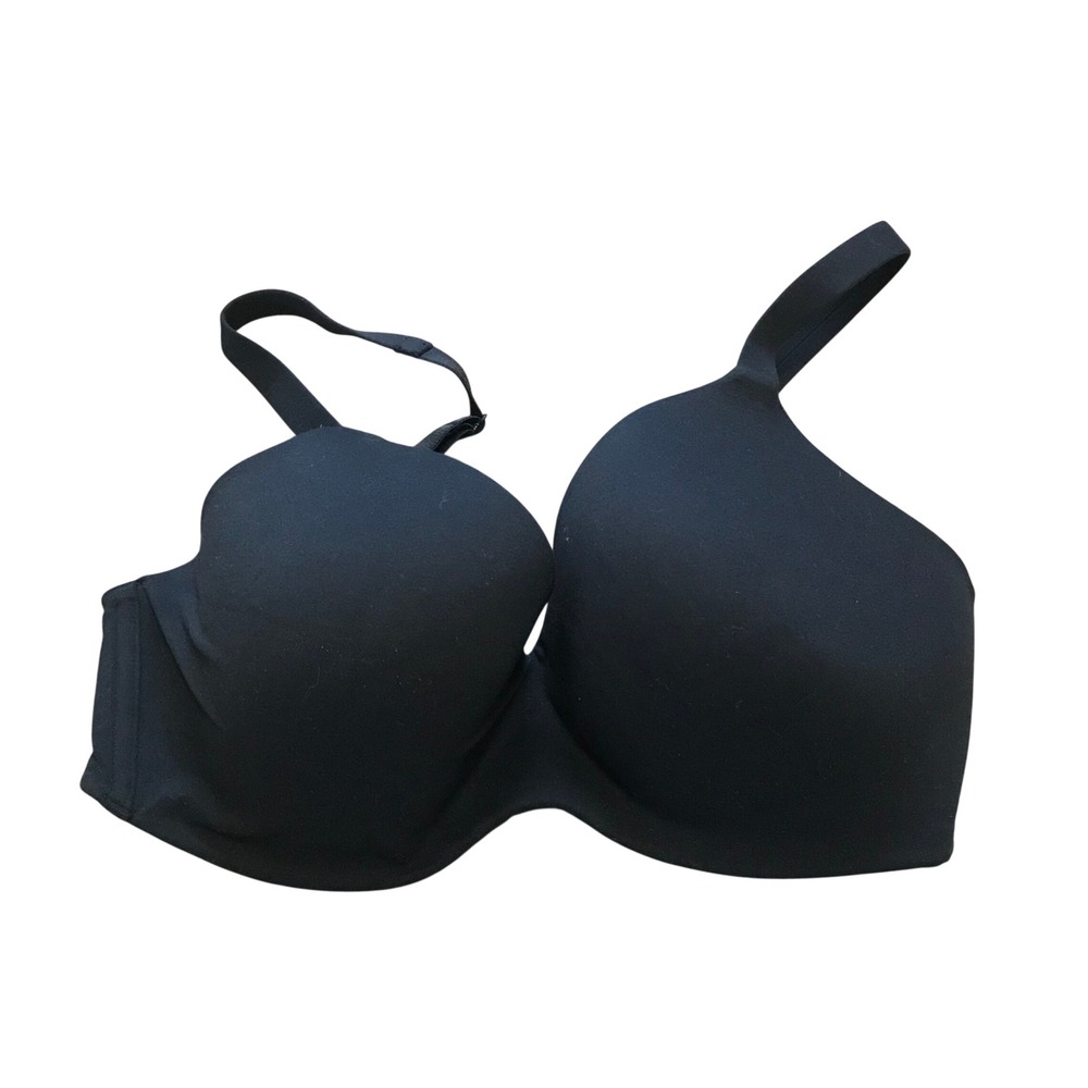 Wacoal Black Underwire T-Shirt Bra 852189 Size 34D Contoured Smooth Cup